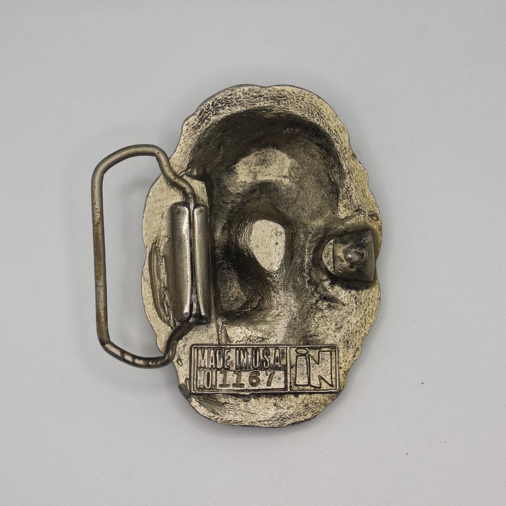 Vintage Horses' Butt Belt Buckle - Picture 3 of 4